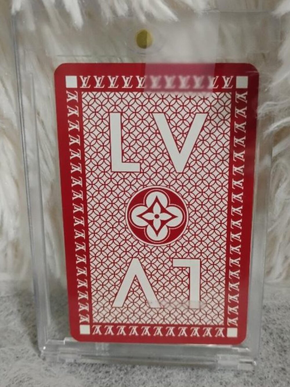 LOUIS VUITTON Playing Card RED 10 Diamonds In Hard Shell Case